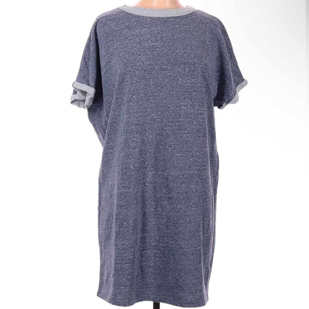 She + Sky Blue/Gray T shirt Casual Mini Dress - Size M